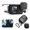 Aplicable a GoPro 13 Juego de Silicona Película Templada Bolsa de Almacenamiento Cubierta Lateral de Carga de Batería Tapa de Lente Amazon Transfronterizo