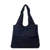 Bolsa de mezclilla casual retro de moda al por mayor para mujer 2024 nueva bolso de mano simple de gran capacidad para el hombro o axila