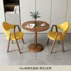 Mesa y sillas pequeñas redondas modernas y casuales para recepción y negociación en apartamentos pequeños, mesa de comedor, mesa redonda pequeña para balcón, para tiendas de té de leche y cafeterías
