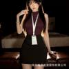 Conjunto de Secretaria Maduro Tallas Grandes, Atuendo Profesional Adelgazante de Cintura Alta, Lencería Sexy para Juego de Roles, Falda Sexy Bodycon Cos