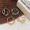 Pendientes Geométricos Irregulares Calados de Personalidad Simple Moda Estilo Ins Elegantes de Lujo Ligero para Mujer