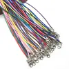 50 Piezas de Collar Trenzado Colorido Transfronterizo Cordón de Cuero Accesorios para Joyería Hecha a Mano DIY Lanyard Pulsera con Colgante Vintage de 1.5 mm