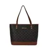 Bolso de mano de alta gama, estilo vintage, gran capacidad para mujer, nuevo bolso de hombro de moda 2026 para ir al trabajo, bolso tote de cuadros, bolso tipo cubo