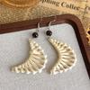 Pendientes de Paja Hechos a Mano Estilo Resort, Pendientes de Ratán con Ambiente de Playa Marina, Accesorios para Orejas Estilo Bohemio de Nicho