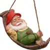 Decoraciones de Papá Noel para Jardín Exterior, Adornos de Animales para Jardinería, Decoraciones Artesanales de Resina, Adornos Colgantes de Perro y Rana