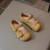 Zapatos Mary Jane de doble tira para niños con una sola hebilla, colección otoño 2026, estampado de leopardo, casuales, de suela blanda, zapatos pequeños de piel para niñas