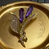 Broche de Alta Calidad para Mujer, Diseño de Nicho, Broche de Tulipan Morado, Pin para Asegurar Ropa, Accesorio