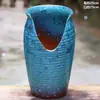 Vaso de flores carnudo doméstico fita de incisão alta entalhe planta zisha cerâmica penhasco pilha velha vaso respirável
