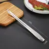 Pinzas de barbacoa extendidas estilo coreano para uso doméstico, hechas de acero inoxidable 304 engrosado, adecuadas para buffets, fresas, pan y asado comercial