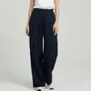 Pantalones Cargo de Verano Finos para Mujer de Tencel y Cáñamo con Bolsillos 3D, Adelgazantes, Versátiles, Cómodos, Transpirables, Pantalones Casuales de Pierna Ancha