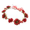 Venta al por mayor del fabricante Guirnalda Moda Europea y Americana Simple Bohemio Tela Diadema Flor Rosa Tocado de Rosa Borde Ancho