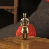 Juego de Adornos Modelo Artesanal de Metal de Latón Puro Guerreros de Terracota Adornos de Cobre Souvenirs Turísticos de Xi'An Venta al por Mayor