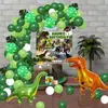 Globos de Película de Aluminio con Temática de Dibujos Animados Decoración de Fiesta de Cumpleaños para Niños y Niñas Arreglo Globos de Película de Aluminio de Tyrannosaurus Rex Oso de Fresa