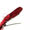 Horquilla de lazo rojo para niña, tocado de satén con perlas, linda y súper linda horquilla para bebé, horquilla de moda para niña
