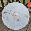 Sombrilla de Papel de Aceite Cheongsam Performance Atrezo Dinastía Han Pasarela Hombres y Mujeres Protección Solar Exterior Nuevo Estilo Chinoiserie Mangostán Tinta Elegante