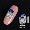 Arte de Uñas Japonés Aleación Broca Joyería Oval Gota de Agua Superficie Cortada Gradiente Llama Broca Borde Metálico Perla Broca para Uñas