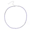 Menina de Deus Ins Coreano Azul Periwinkle Jade Púrpura Amor Anjinho Colar Empilhado Multicamadas Feminino Verão