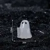 Decoración de Manualidades de Resina Luminosa de Fantasma de Halloween de Dibujos Animados Transfronteriza, Adornos Pequeños Lindos para Coche