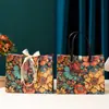 Bolsa de Papel para Empaque de Tienda de Ropa Estilo Retro Lápiz Labial Perfume Cosméticos Bolso de Mano Bolsa para Regalo Bolsa de Regalo Es