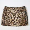 Pantalones cortos ajustados de leopardo con lentejuelas de cintura baja para mujer, ropa de mujer sexy europea y americana para discoteca, ajustados, que realzan la cadera, ultracortos