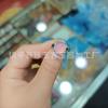 Anillo de Calcedonia Rosa Tipo Hielo Incrustado con Plata 925 Chapada Anillo para Mujer de Ágata Rosa Anillo de Jade de Ágata Huevo de Paloma Joyería