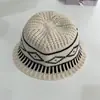 Sombrero de Pescador de Lana Mezclada Jacquard Acolchado Tejido Estilo Coreano de Moda para Otoño e Invierno Casual Versátil Cálido para Hombres y Mujeres