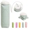 Garrafa de Água Dobrável Tipo Canudo Mais Vendida Transfronteiriça Esportiva Portátil Retrátil para Viagem Silicone 600ml