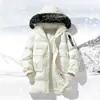 Chaqueta de Trabajo de Algodón con Cuello de Piel Grueso para Hombre Transfronteriza Abrigo de Invierno Cálido Top Grueso de Algodón de Longitud Media con Capucha Europeo y Americano