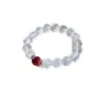 Pulsera de Cristal Blanco Ascestre Imitación Cristal de Fresa Cristal Blanco del Himalaya Pulsera de Gama Alta Nicho de Regalo