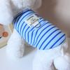 Roupas para Cachorro Verão Finas Bome Teddy Panda Amargo Coleira Pet Listrada Cinto de Tração Primavera e Verão