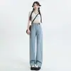 Jeans de Pierna Ancha Forrados de Polar para Mujer Otoño e Invierno 2024 Nuevos Éxitos Invierno Pequeños de Cintura Alta Adelgazantes Pantalones Rectos Estrechos