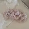 Pinza para el pelo de flor de tela de gasa, Pinza retorcida de alta gama y exquisita, Pinza de plátano para la parte posterior de la cabeza, Accesorio para el pelo de estilo festivo