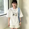 Camiseta popular de verano para mujer, manga corta, dulce y femenina, estilo coreano, estampada, casual, estilo ins, camiseta básica versátil, comercio exterior transfronterizo