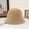 Nuevo sombrero de pescador para mujer otoño e invierno moda Joker sombrero de cubo de alto sentido estilo coreano cara pequeña color sólido sombrero de cubo al por mayor