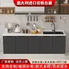 Gabinetes con encimera de pizarra, gabinetes de cocina de mármol para el hogar, estufa simple, gabinetes de cocina con almacenamiento integrado, otros