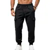 Pantalones deportivos tipo jogger elásticos con cordón, multibolsillos, transfronterizos, para hombre, estilo ropa de trabajo, 2026
