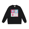 Otoño e invierno estilo japonés marca de moda cabeza de simio estampado de dibujos animados unisex joven suéter sudadera holgada venta al por mayor y dropshipping