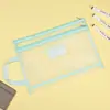 Bolsa de Malla Doble Capa A4 con Cierre para Exámenes Estudiantiles Materia Materia Suministros de Clasificación para Escuela Secundaria Bolsa de Almacenamiento Transparente