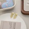 Pendientes de Borla con Letra T Dorada de Diseño de Nicho para Mujer, Estilo Francés, Lujo Accesible, Pendientes Únicos de Dos Formas de Usar