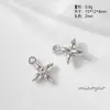 Accesorio colgante de estrella de cinco puntas y luna con incrustaciones de circonita y perla de aleación simple para collares, pulseras, pendientes, etc. de bricolaje