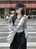 Exportação Transfronteiriça Especializada em Camisetas Retrô de Manga Longa para Mulheres Primavera e Outono 2025 Ajustadas Slim Curtas Estilo Bella Tops Sexy