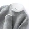 Nuevo Suéter de Lana Pura de Invierno para Hombre, Cuello Redondo, Tejido Jacquard Grueso, Suéter Holgado Casual de Cachemir, Prendas de Punto Base