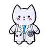 Broche de Expresión de Doctor Serie Animales de Dibujos Animados Insignia Médica Patrón de Calavera Pines Broche de Doctor Animal Transfronterizo