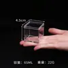 Caixa de Armazenamento Quadrada Plástico Transparente Acrílico Joias Cosméticos Figurinhas Exibição Casamento Doces Lanches Emblemas Caixa