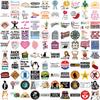 100 Pegatinas de Dibujos Animados Americanas de Broma Mimo DIY Decorativas para Teléfono Móvil, Carcasa, Vaso de Agua, Cuenta a Mano, Pegatina Transfronteriza