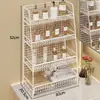 Prateleira Organizadora para Pia de Banheiro, Organizador de Copos e Cosméticos, Estante Organizadora de Camadas para Produtos de Skincare de Banheiro de Mesa