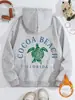 Moletom Casual com Capuz Europeu e Americano Ebay Transfronteiriço Cocoa Beach Novo Simples Pulôver Manga Longa Top Feminino