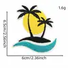 Bordado Computadorizado Estilo Havaiano Bordado Tecido Patches Decoração de Planta Patches Bordados Apliques Termocolantes Tipo Adesivo Termofusível