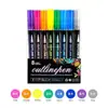 Set de 60 Plumas de Contorno Metálicas de Doble Línea Oníricas, Pluma con Purpurina, Marcador de Color Metálico, Pluma Marcadora Fluorescente para Diario