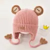 Gorros de otoño e invierno para bebés niños y niñas, gorros para lactantes, gorros de algodón para invierno con protección para las orejas, cálidos, cortavientos, gorros infantiles con forro de polar